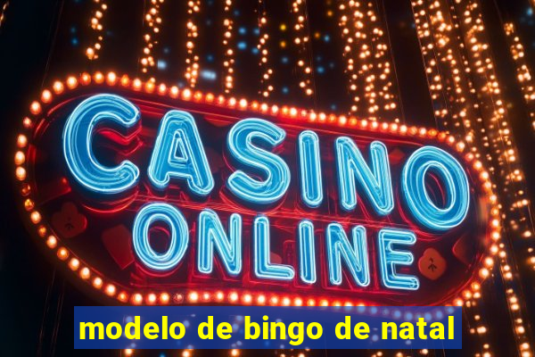 modelo de bingo de natal